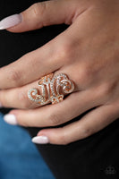 Paparazzi Waltzing Wonders - Rose Gold Ring - The Jewelry Box Collection 