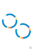 Paparazzi Colorfully Contagious - Blue Hoop Earrings