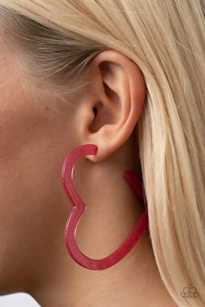 Paparazzi Heart-Throbbing Twinkle - Pink Earrings