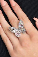 Paparazzi Bright-Eyed Butterfly - Multi Butterfly Ring