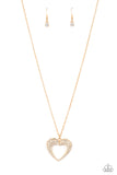 Paparazzi Cupid Charisma - Gold Heart Necklace