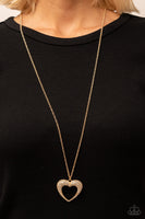 Paparazzi Cupid Charisma - Gold Heart Necklace