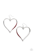 Paparazzi Bewitched Kiss - Red Heart Earrings