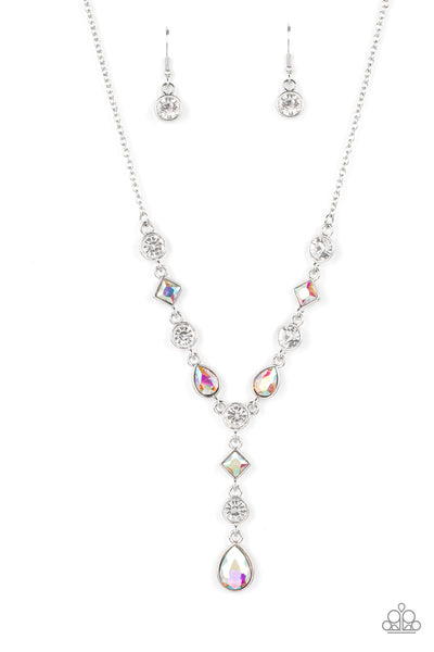 Paparazzi Forget the Crown - Multi Iridescent Necklace
