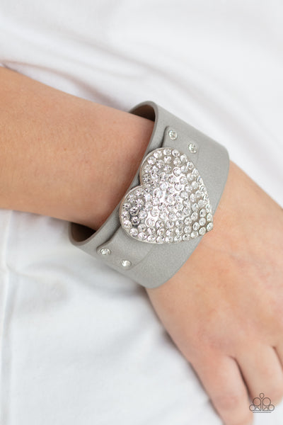 Paparazzi Flauntable Flirt - Silver Wrap Bracelet