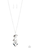 Paparazzi Beach Buzz White Heart Charm necklace with matching earrings - The Jewelry Box Collection 