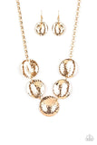 Paparazzi First Impressions - Gold Necklace and Matching Earrings - The Jewelry Box Collection 