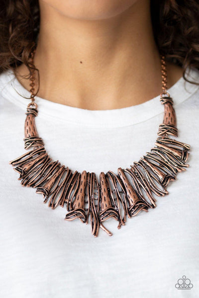 Paparazzi In The MANE-stream - Copper Necklace - The Jewelry Box Collection 