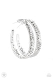 Paparazzi GLITZY By Association - Silver Hoop Earring - The Jewelry Box Collection 