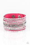 Paparazzi Rhinestone Rumble - Pink Wrap Bracelet