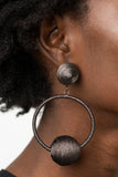 Paparazzi Social Sphere - Black Life of the Party Earring