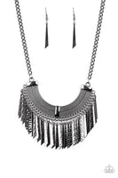 Paparazzi Impressively Incan - Black Necklace - The Jewelry Box Collection 
