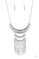 Paparazzi Eastern Empress - Silver Necklace - The Jewelry Box Collection 