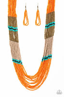 Rio Roamer - Orange Necklace - The Jewelry Box Collection 
