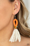 Paparazzi The Dustup - Fringe Orange Earrings