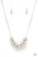 Paparazzi Grandiose Glimmer - White Necklace - The Jewelry Box Collection 