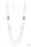 Paparazzi Let It BEAD - White Necklace - The Jewelry Box Collection 