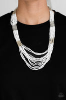Paparazzi Let It BEAD - White Necklace - The Jewelry Box Collection 