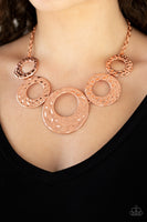 Paparazzi Mildy Metro - Copper Necklace and Matching Earring