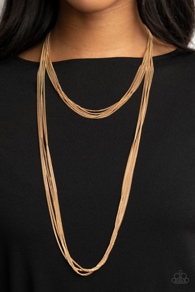 Paparazzi Save Your TIERS - Gold Necklace