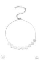 Paparazzi Dont Get Bent Out Of Shape - Silver Choker Necklace