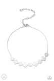 Paparazzi Dont Get Bent Out Of Shape - Silver Choker Necklace