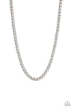 Paparazzi Big Talker Silver Urban Necklace - The Jewelry Box Collection 