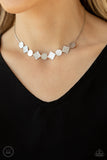 Paparazzi Dont Get Bent Out Of Shape - Silver Choker Necklace