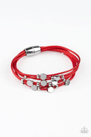 Paparazzi Cut the Cord Red Bracelet - The Jewelry Box Collection 