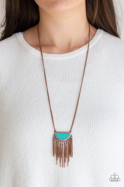 Paparazzi Desert Hustle Copper Necklace and Matching Earrings - The Jewelry Box Collection 