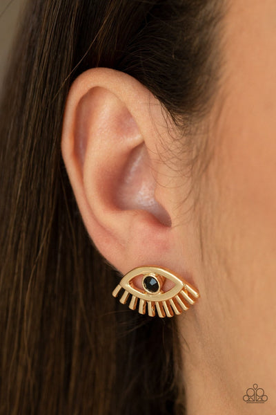 Paparazzi Dont Blink - Gold Post Earrings