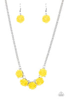 Paparazzi Accessories Garden Party Posh Yellow Rose Flower Necklace
