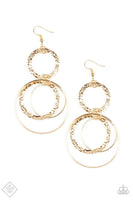 Paparazzi Eclipsed Edge Gold Earrings - The Jewelry Box Collection 