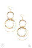 Paparazzi Eclipsed Edge Gold Earrings - The Jewelry Box Collection 