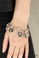 Paparazzi Candy Heart Charmer - Silver Bracelet