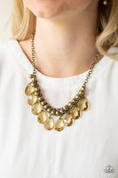 Paparazzi Fashionista Flair - Brass Necklace - The Jewelry Box Collection 