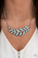 Paparazzi Frosted Foliage Blue Necklace - The Jewelry Box Collection 