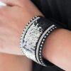 Paparazzi Mermaids Have More Fun Black Silver Bracelet - The Jewelry Box Collection 