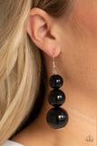 Paparazzi Material World - Black Earrings