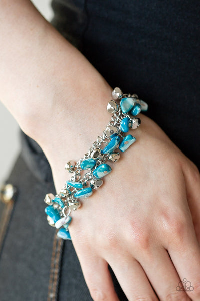 Paparazzi Plentiful Pebbles Blue Bracelet
