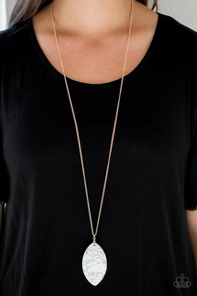 Paparazzi Santa Fe Simplicity White Necklace - The Jewelry Box Collection 