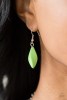 Paparazzi Venturous Vibes – Green Faceted Bead Silver Necklace with matching earrings
