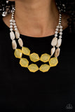 Paparazzi Seacoast Sunset  yellow necklace - The Jewelry Box Collection 