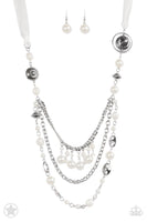 Paparazzi All the Trimmings Ivory Pearl Necklace - The Jewelry Box Collection 