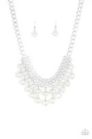 Paparazzi 5th Avenue Fleek White Pearl Necklace - The Jewelry Box Collection 