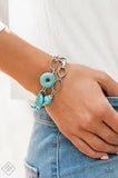 Paparazzi Absolutely Artisan - Blue Turquoise Stone - Silver Accents - Bracelet - Fashion Fix September 2019 - The Jewelry Box Collection 