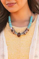 Paparazzi Desert Tranquility blue turquoise necklace & Earrings