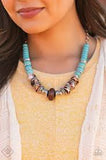 Paparazzi Desert Tranquility blue turquoise necklace & Earrings
