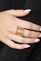 Paparazzi Basic Maverick Gold Ring - The Jewelry Box Collection 