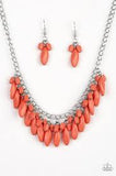 Paparazzi Bead Binge Necklace Paparazzi SPRING 2019 EMP - Coral orange Necklace and matching Earrings - The Jewelry Box Collection 